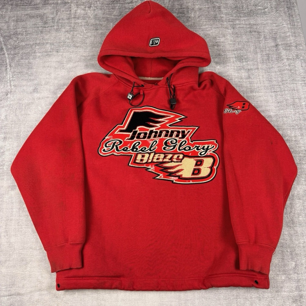 Johnny Blaze Sweatshirt Mens Large Red Vtg Y2K Wu Tang Method Man Heavyweight